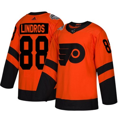 Adidas Philadelphia Flyers #88 Eric Lindros Orange Authentic 2019 Stadium Series Stitched NHL Jersey